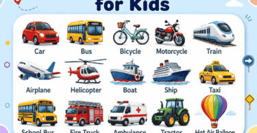 Transport Names for Kids: Vehicles, Uses, and Pictures