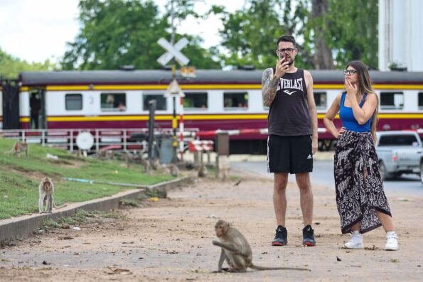 lopburi monkey temple, phra prang sam yot