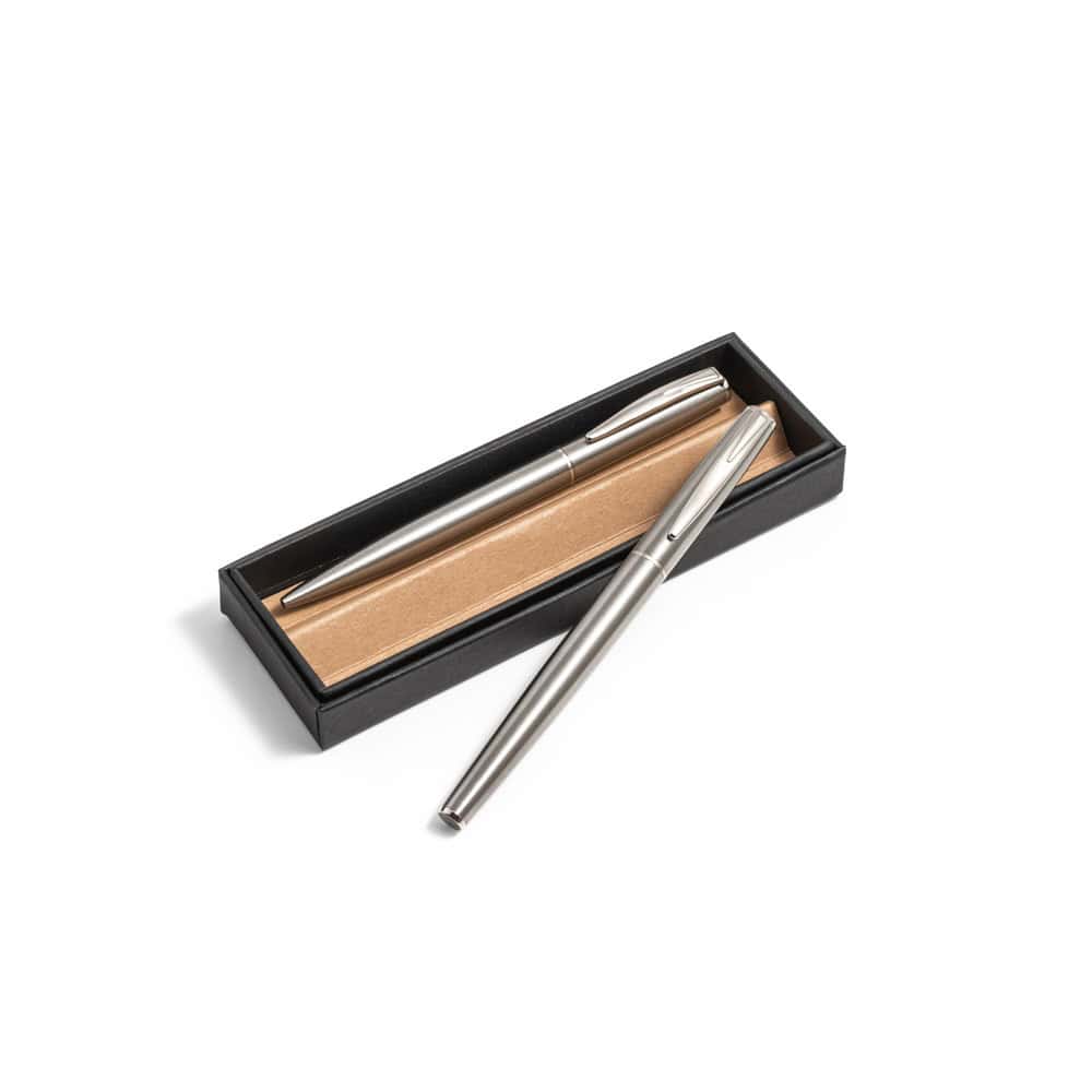 ELLA. Rull- och kulspetspenna med kropp i rostfritt stål (53 % rSS) med klämma - Bild 5