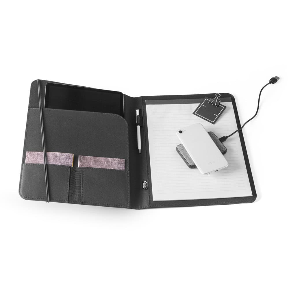 EMERGE FOLDER II. A4-mapp i återvunnen polyester (100% rPET 300D med elastisk stängning - Bild 7