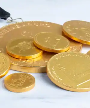 Chokladmedaljer med egen stämpel