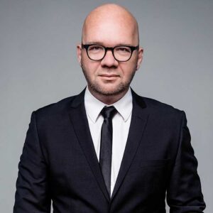 Portræt af komiker Lars Hjortshøj