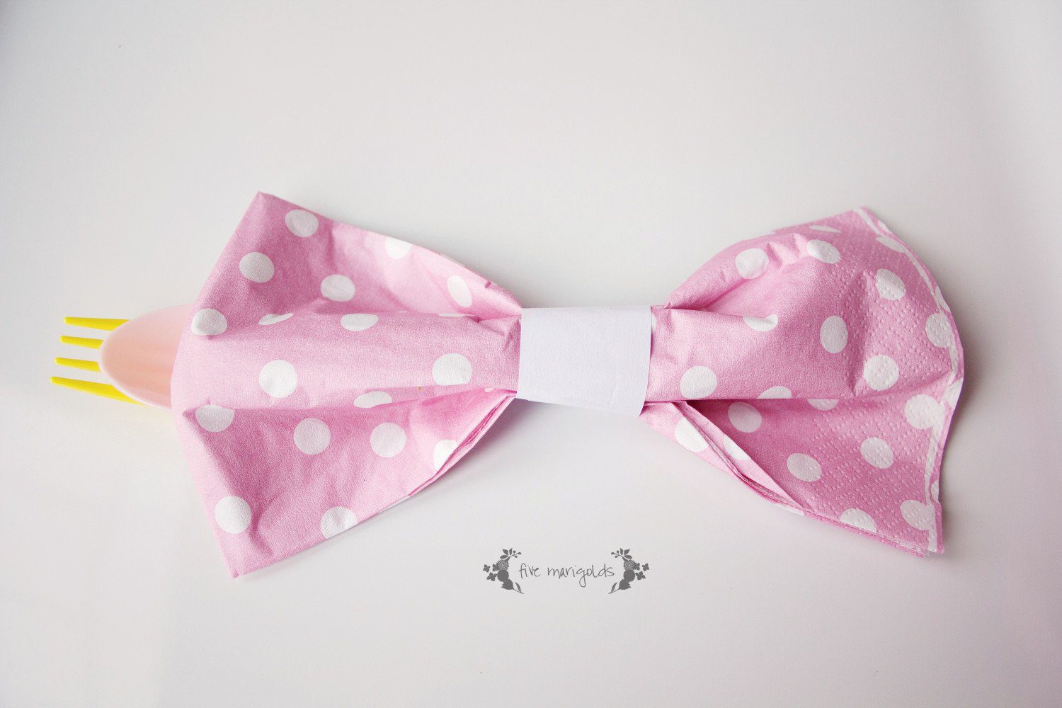 Baby Girl Bow Birthday Party Napkin Ring