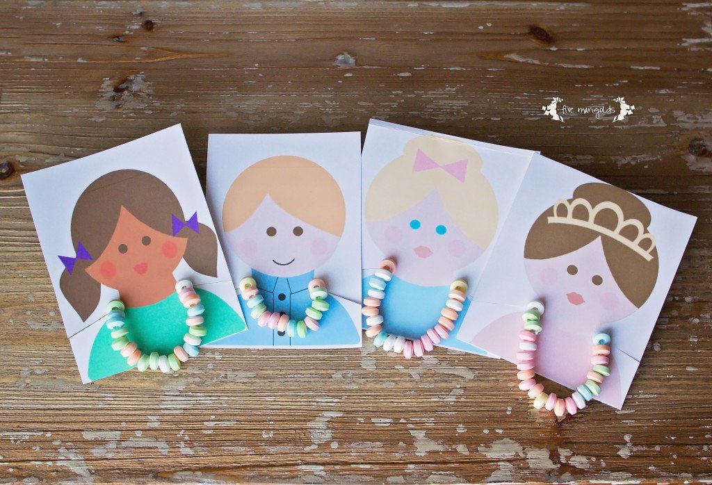 Candy Necklace Valentine Printable | Five Marigolds