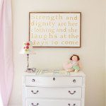 Proverbs 31 Subway Art using clear contact paper and Silhouette SD. Stain is Minwax Early American. | Five Marigolds