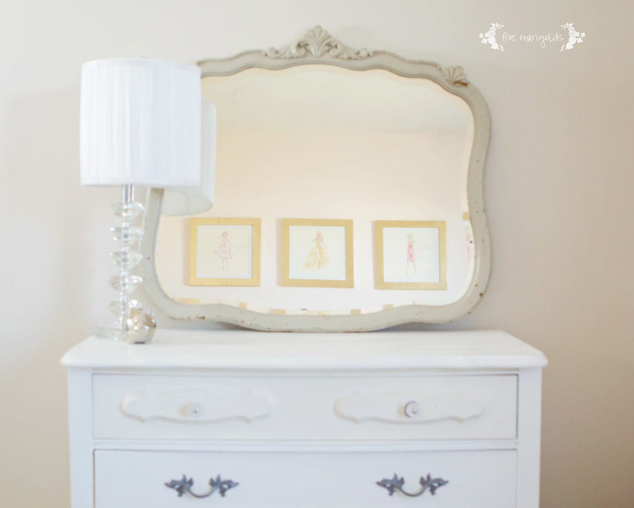 Sophisticated Blush and Gold Baby Nursery | Five Marigolds