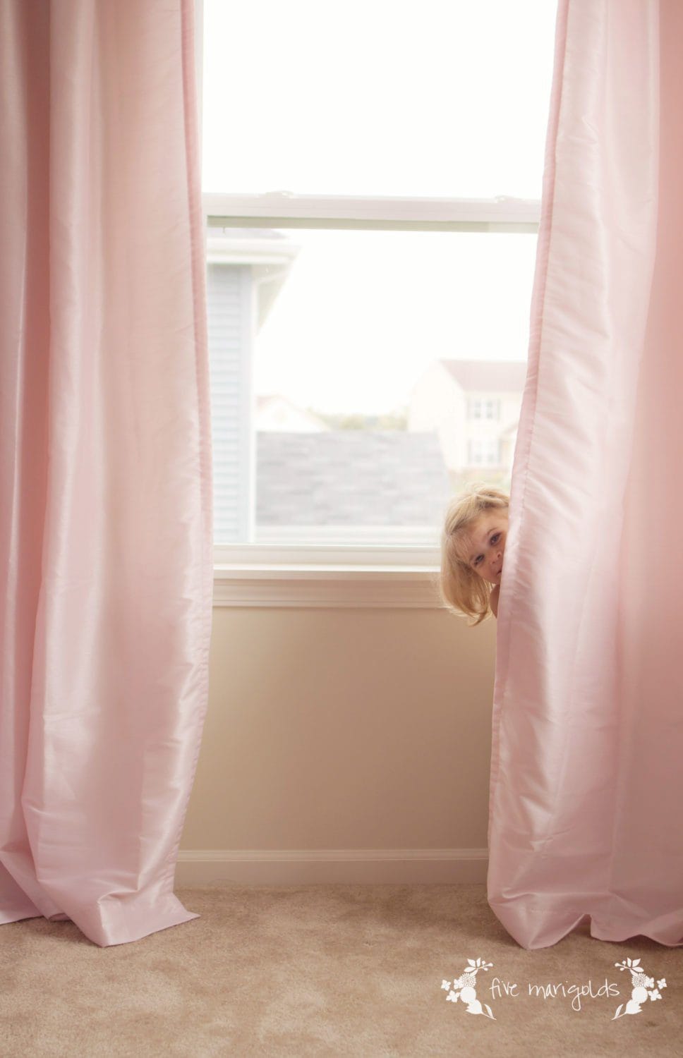 Sophisticated Nursery in Blush, Champagne and Toile | Five Marigolds