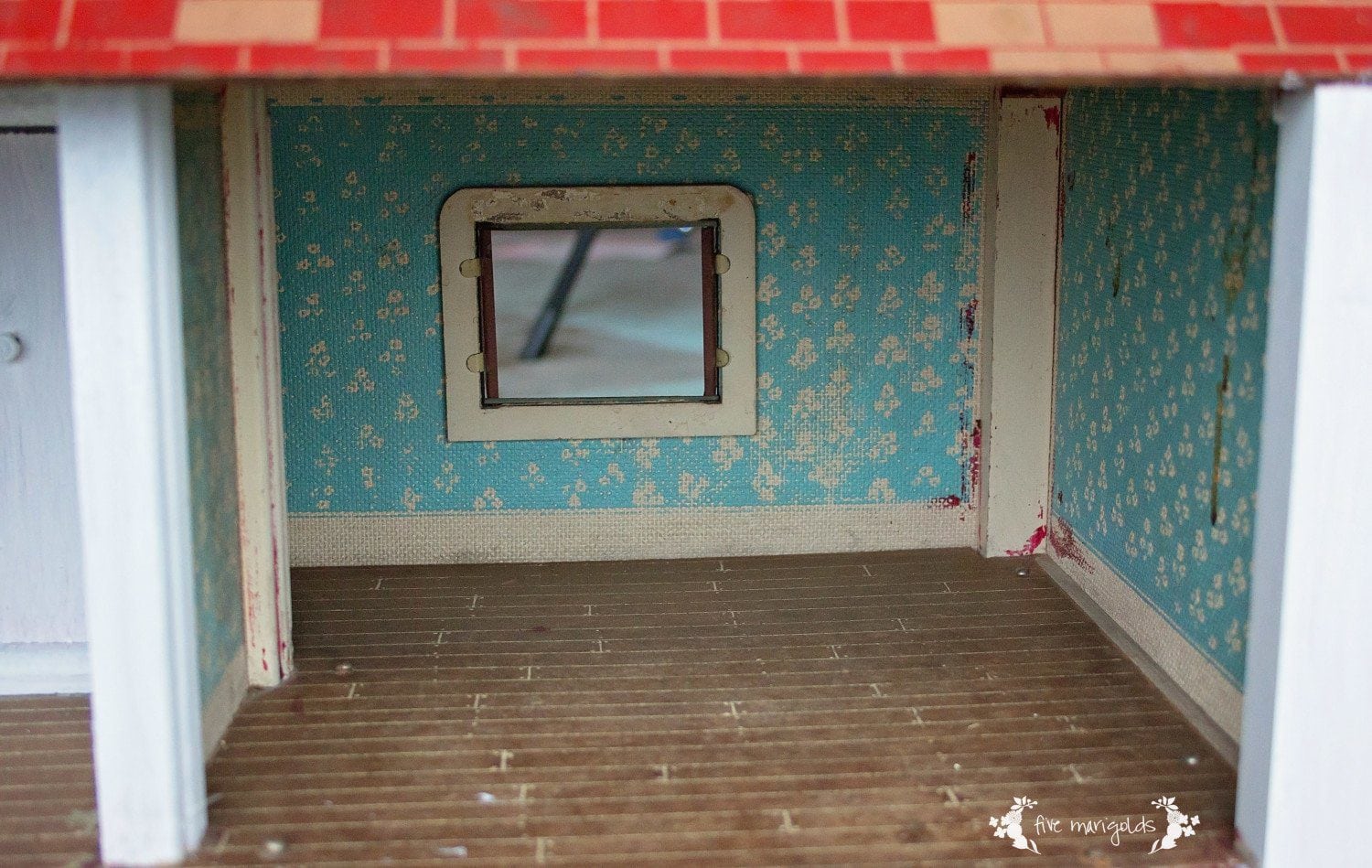 Vintage Doll House Makeover Before | Five Marigolds