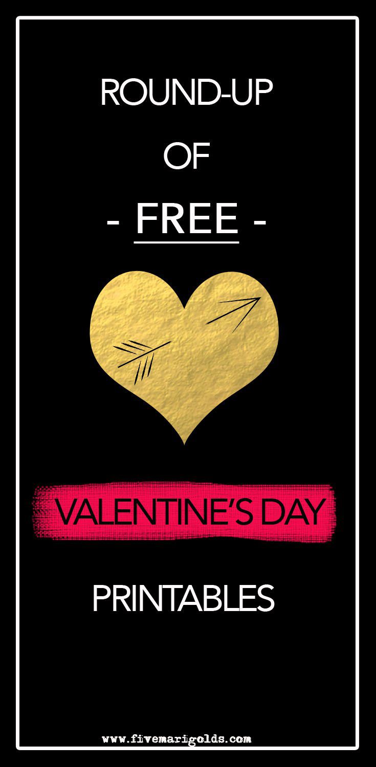 Round up of Favorite Free Valentine's Day Printables | www.fivemarigolds.com