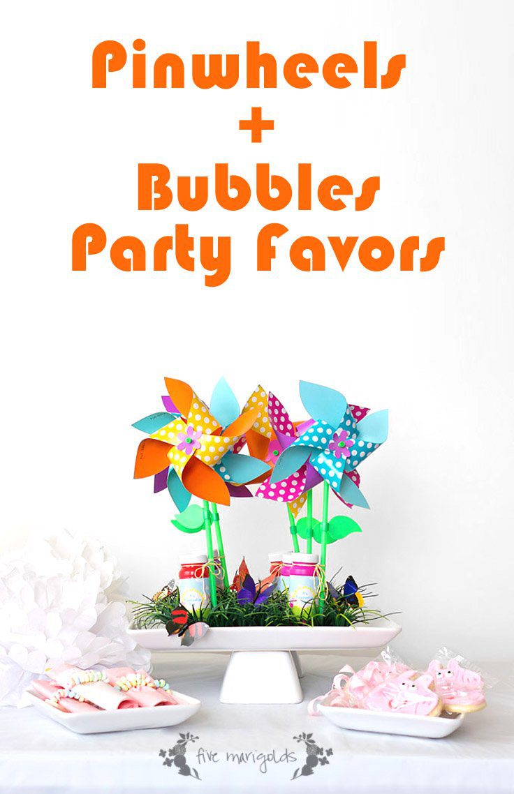 It's Pin-Wheelie Fun Birthday Favors + Free Printable | Five Marigolds