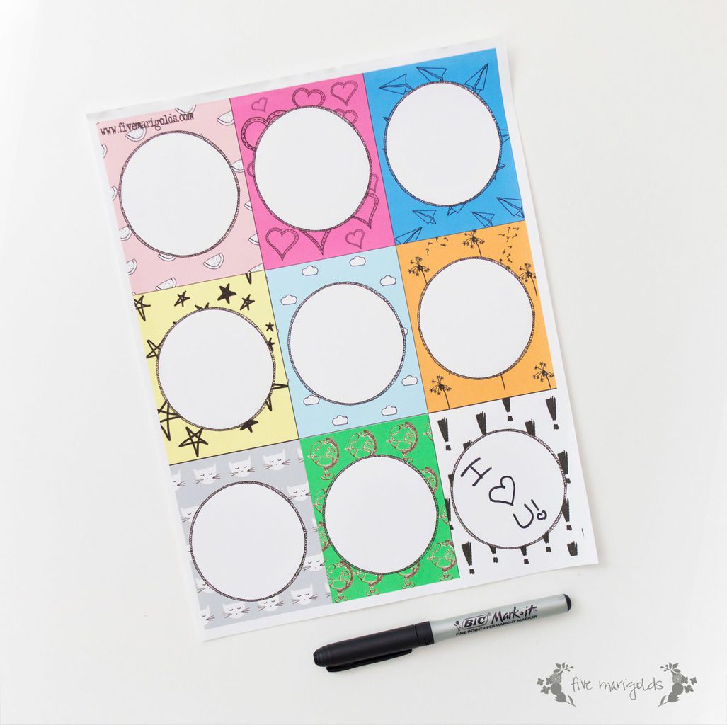 Fill In The Blank Lunchbox Notes Printable | Five Marigolds