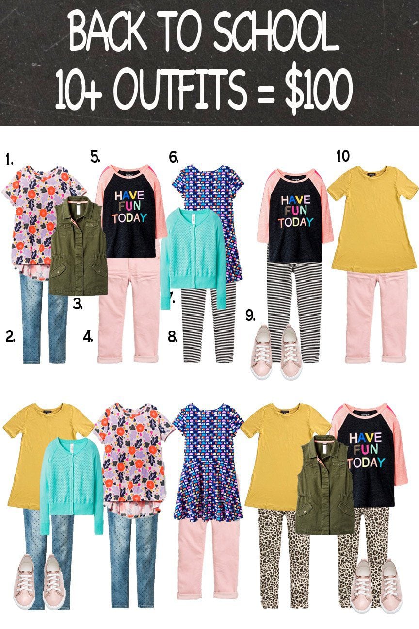 Shop Your Back To School Capsule Wardrobe for Girls just $100 | Five Marigolds