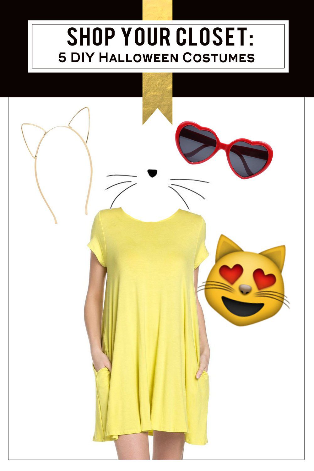 Shop Your Closet for Halloween: 5 Free and Fabulous Costumes Pokemon Ash Ketchum, Suicide Squad Harley Quinn, Game of Thrones Shae and Khaleesi, Happy Love Cat Emoji | Five Marigolds