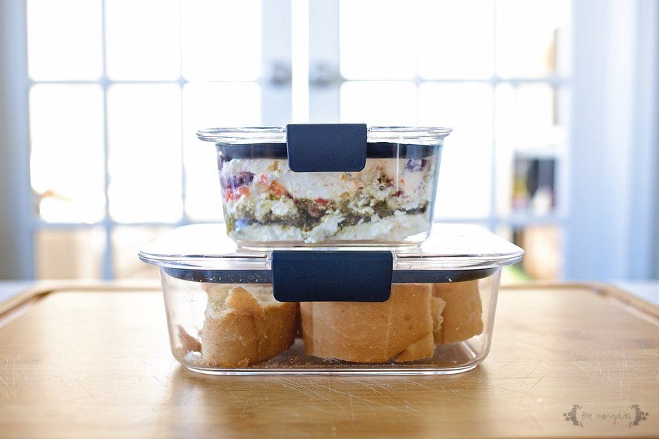 Pesto, Olive and Roasted Red Pepper Cheese Torta | Five Marigolds