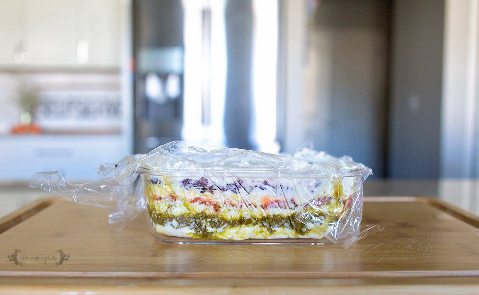 Pesto, Olive and Roasted Red Pepper Cheese Torta | Five Marigolds