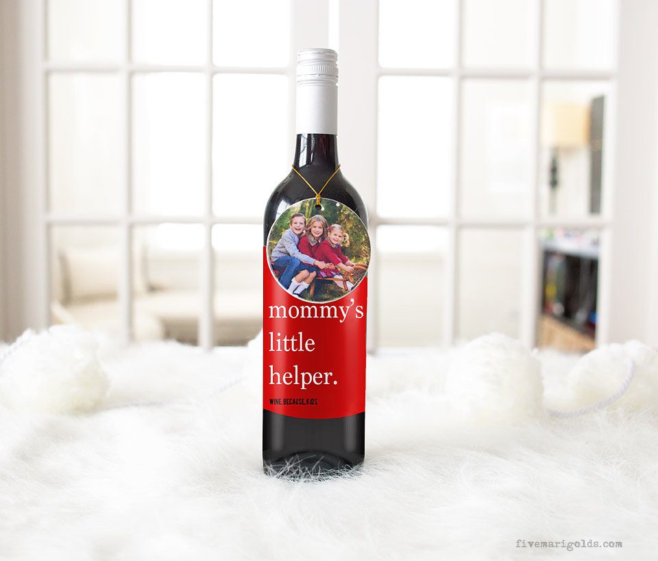 Free Wine Labels for Moms + 10 DIY ideas for gift wrapping wine