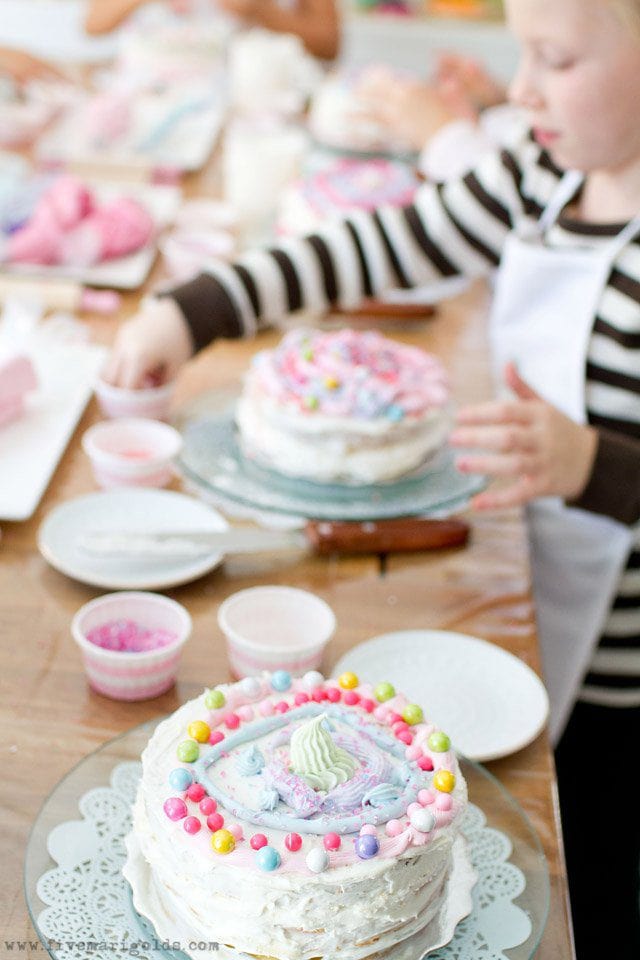 Cake Bake Shop Birthday Party for Girls | Five Marigolds