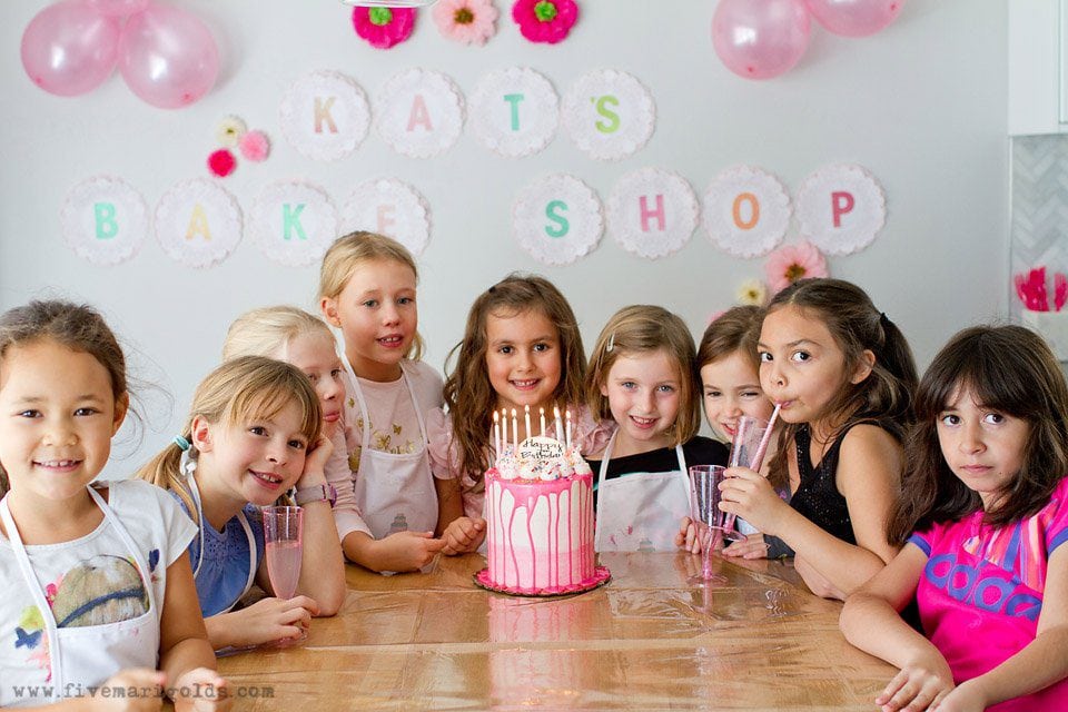 Cake Bake Shop Birthday Party for Girls | Five Marigolds