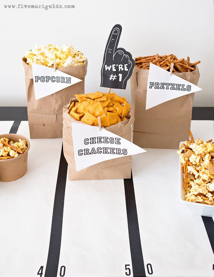 Sweet and Spicy Party Mix Recipes | Five Marigolds #ad #AllStarSnackBar 