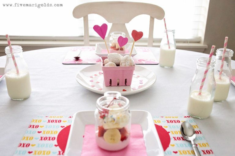 No-Sew Chair Cover and DIY Valentines | Five Marigolds