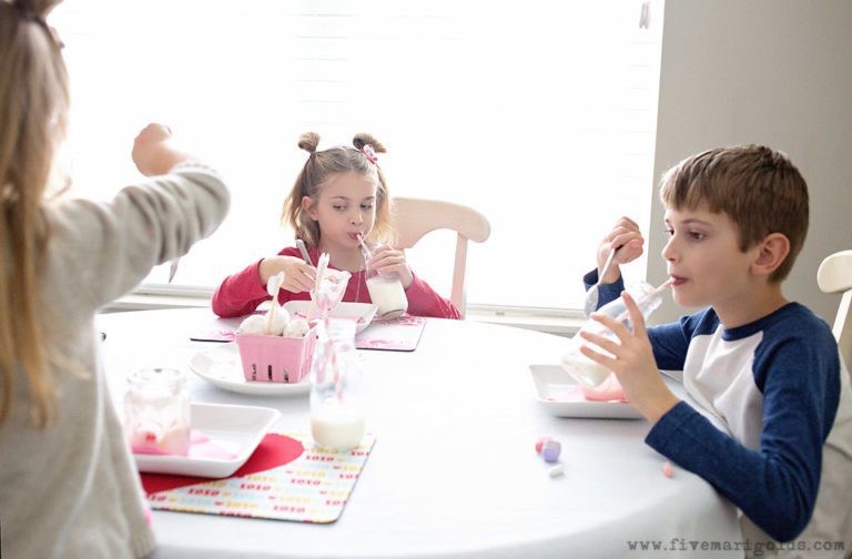 No-Sew Chair Cover and DIY Valentines | Five Marigolds