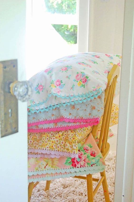 vintage sheet pillow case 