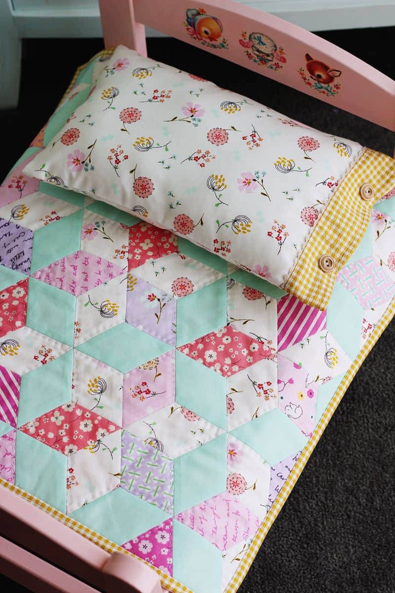 vintage doll bedding