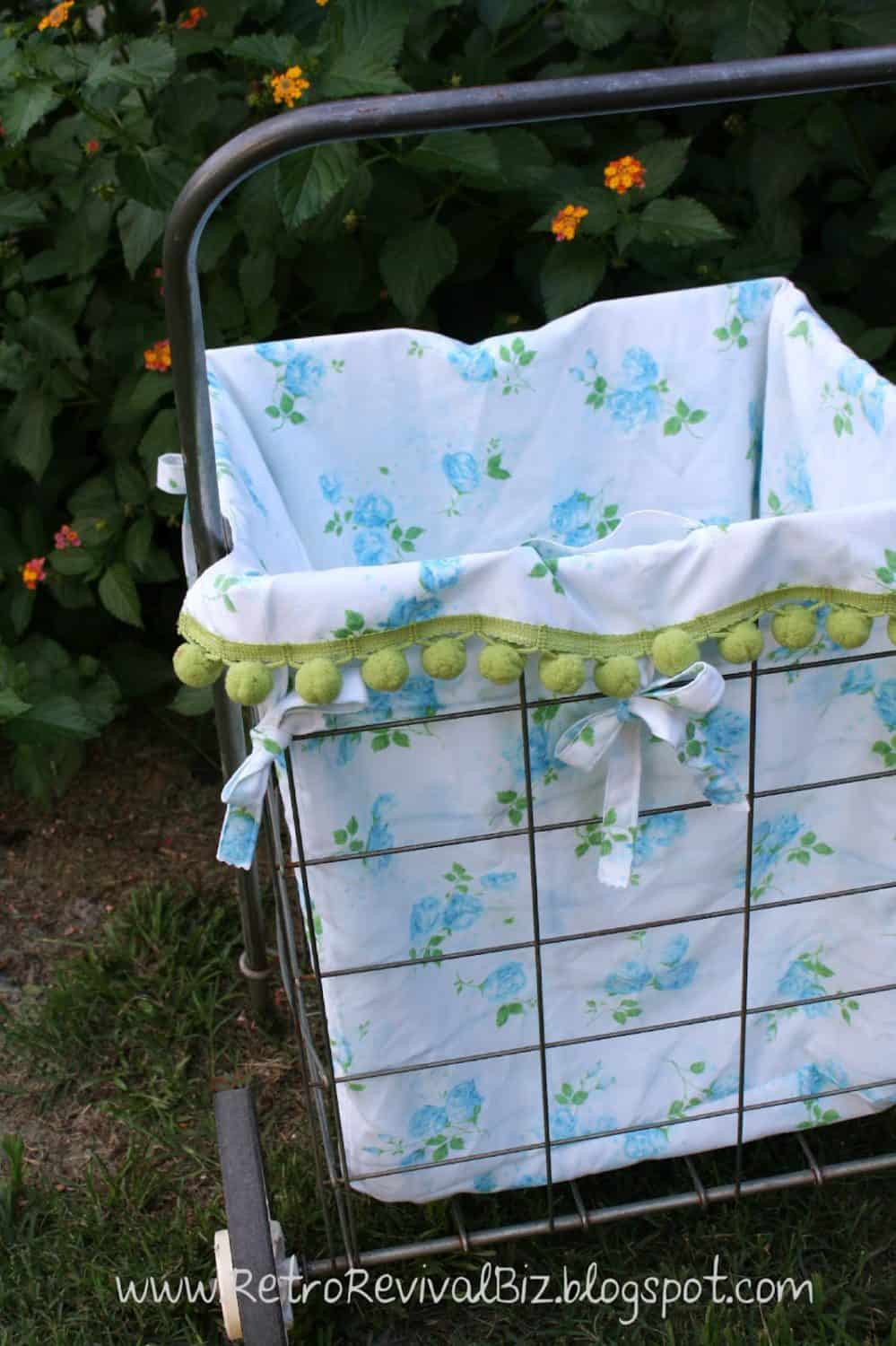 vintage sheet basket liner
