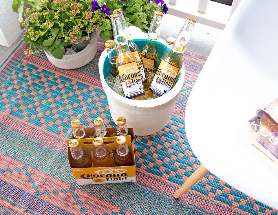 DIY Industrial Cooler + Convertible Planter for less than $10 | Five Marigolds #SummertimeCerveza #ad