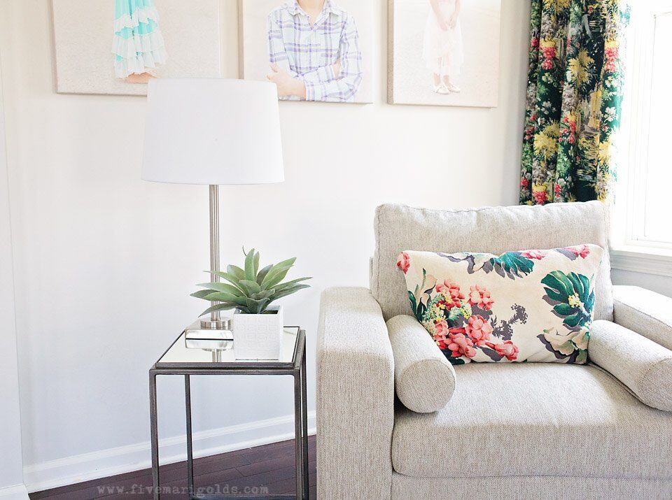 Clean and Colorful Living Room Makeover Final Reveal | Five Marigolds