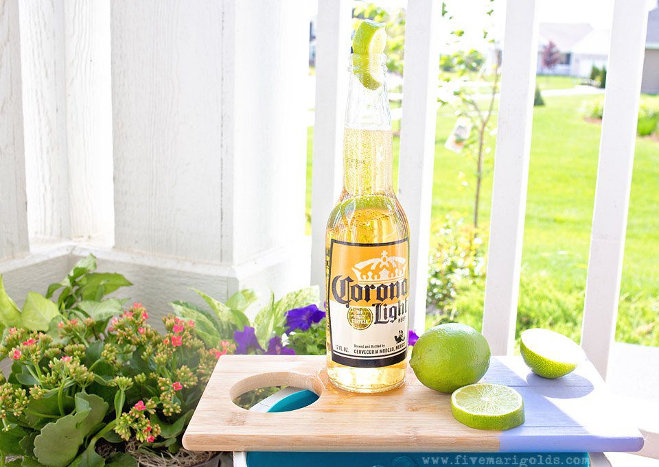 DIY Industrial Cooler + Convertible Planter for less than $10 | Five Marigolds #SummertimeCerveza #ad