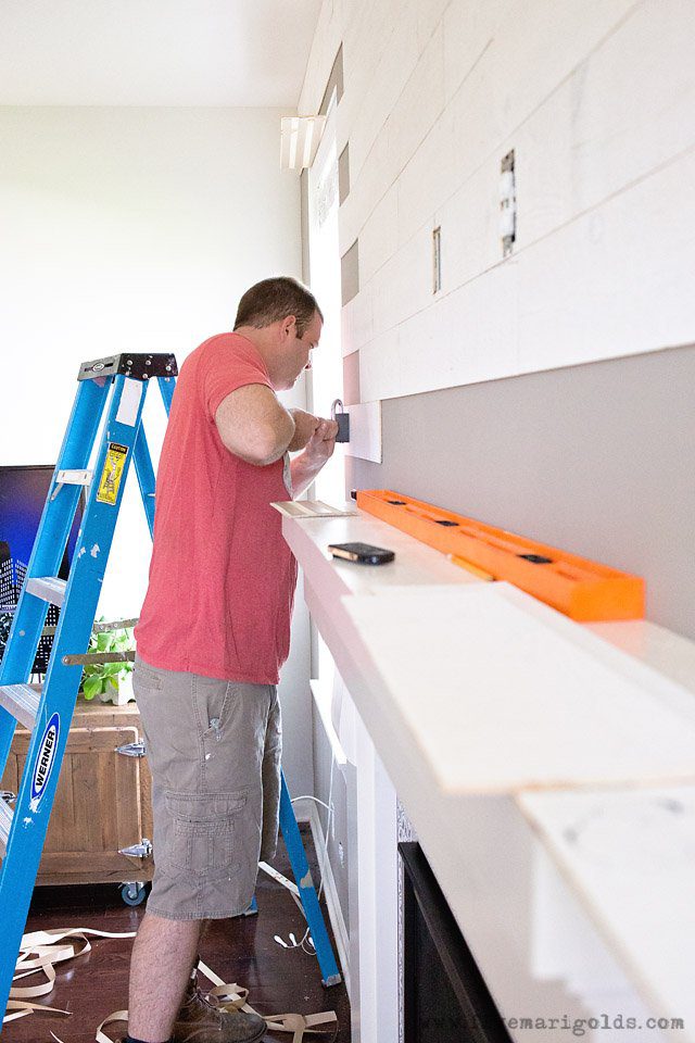 White Wood Feature Wall with Stikwood | Five Marigolds