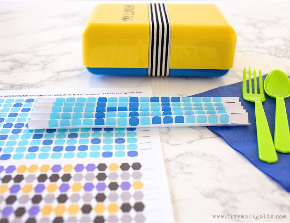 Secret Message Lunchbox Notes | Five Marigolds