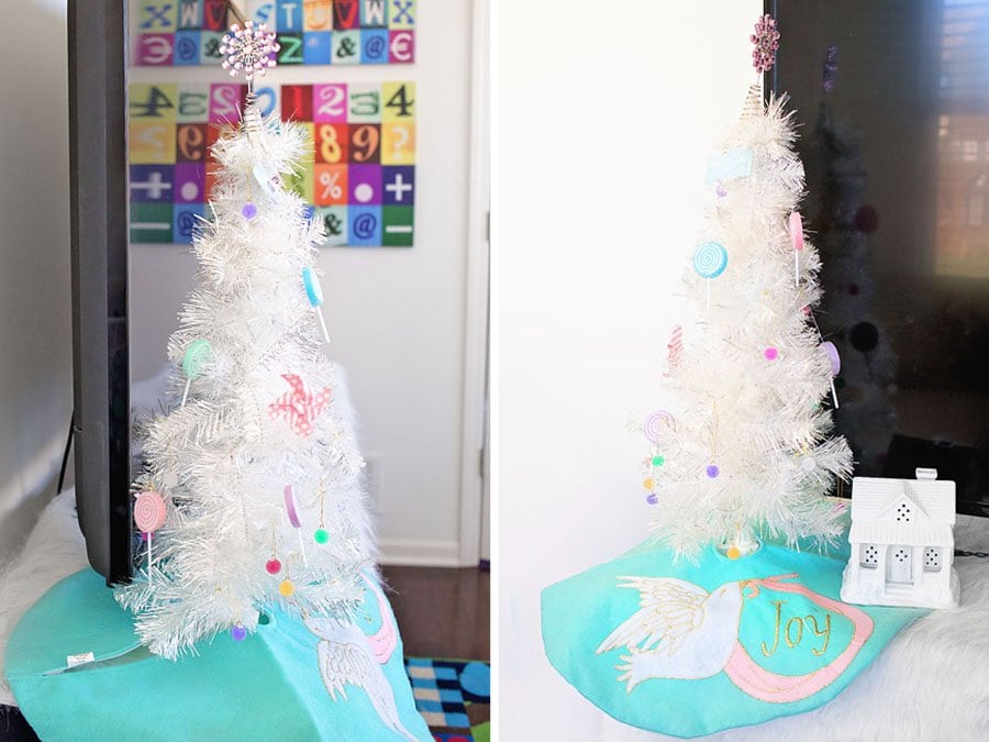 Modern Farmhouse Neutral Christmas Living Room and Mantle Home Tour | Five Marigolds