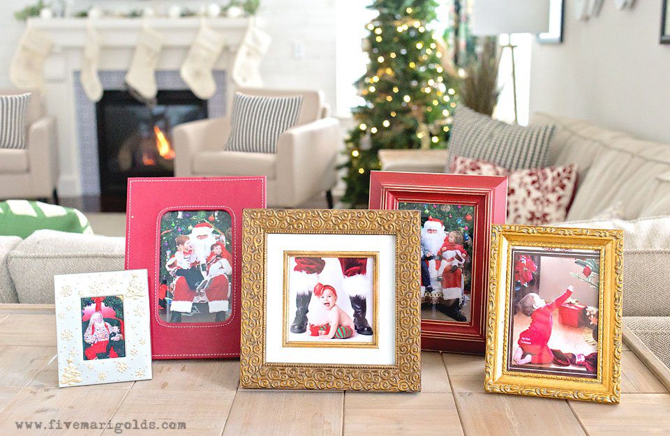 Family friendly modern farmhouse Christmas Home Tour features living room, play room and girls' bedroom. | Five Marigolds