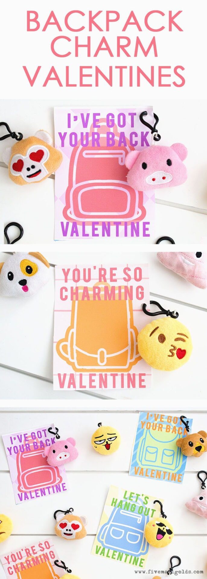 Backpack Charms Valentine's Day Printables