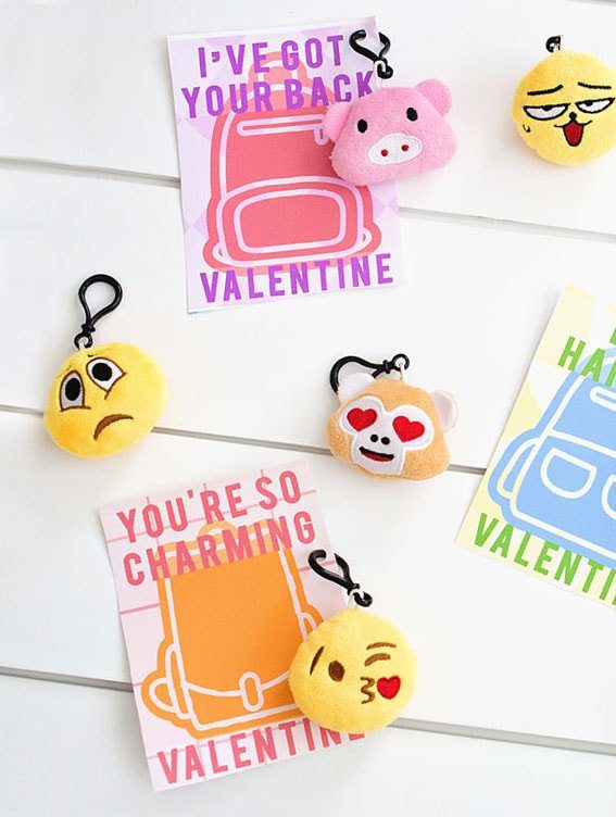 I've got your back backpack charm valentine printables for Valentine's Day. Gender neutral valentines. | Five Marigolds