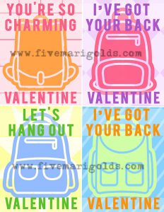 colorful backpacks with contrasting backgrounds. Text reads, "I've got your back."