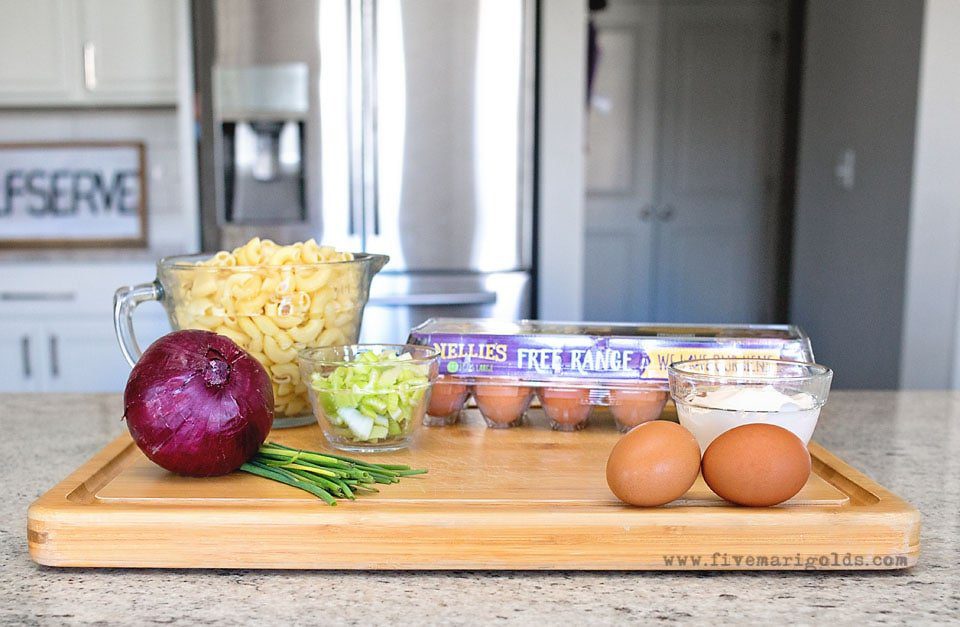 Deviled Egg Pasta Salad | Five Marigolds