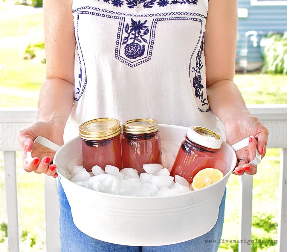 Spiked BlackBerry Lemonade Pina Colada Float | Five Marigolds