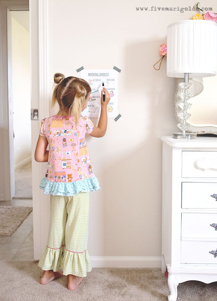 Free Morning Routine Printable Chart for Kids