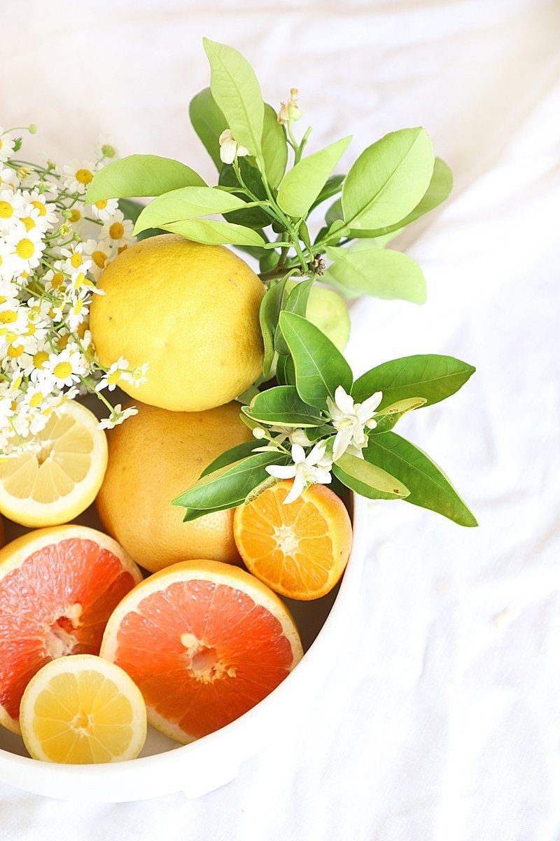 Top 20 best DIY Mother's Day gifts on a budget. - citrus, chamomile and cactus gift basket.