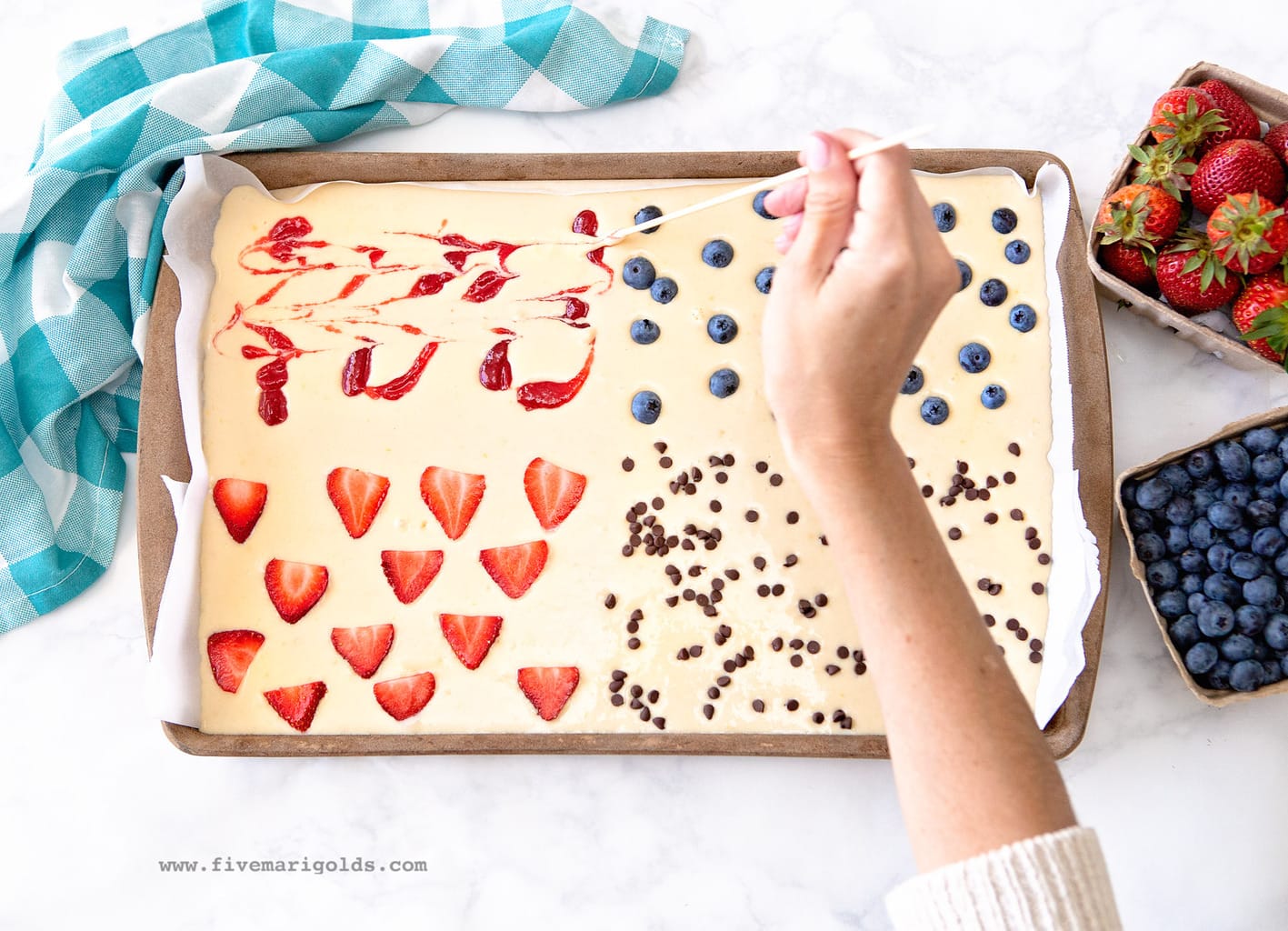 Sheet Pan Pancakes with Berries