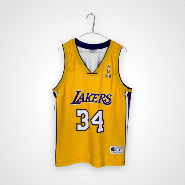 Koszulka piłkarska Los Angeles Lakers, Home, stan bardzo dobry - kilka mikro zaciągnięć.- widok z tyłu