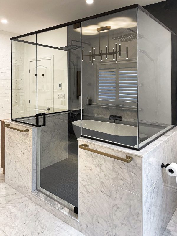 project fort showers 3 sided matte black framed