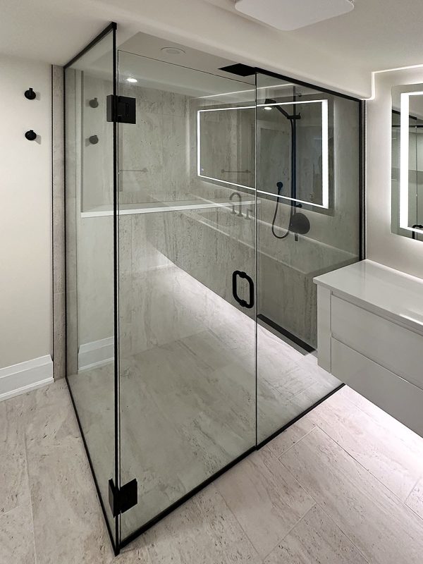 project fort showers l shaped satin black channels swing