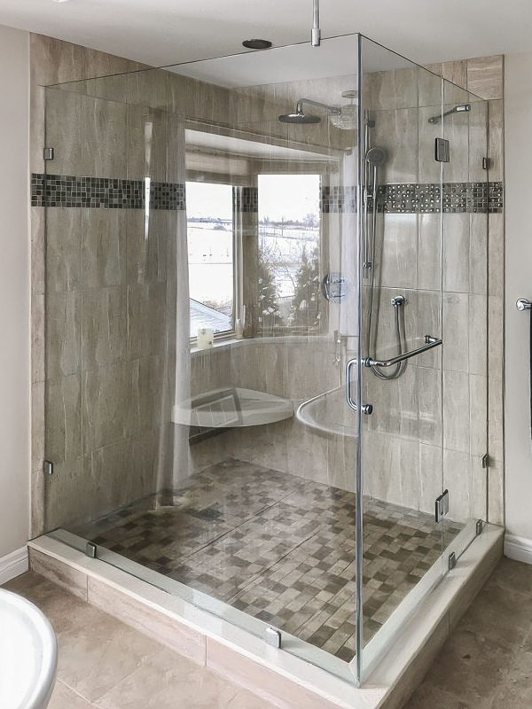 project fort showers vertical sleeve over support with clamps chrome