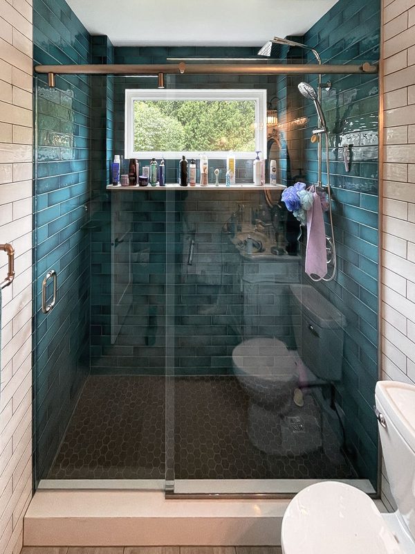 project fort showers wall to wall brushed nickel slider