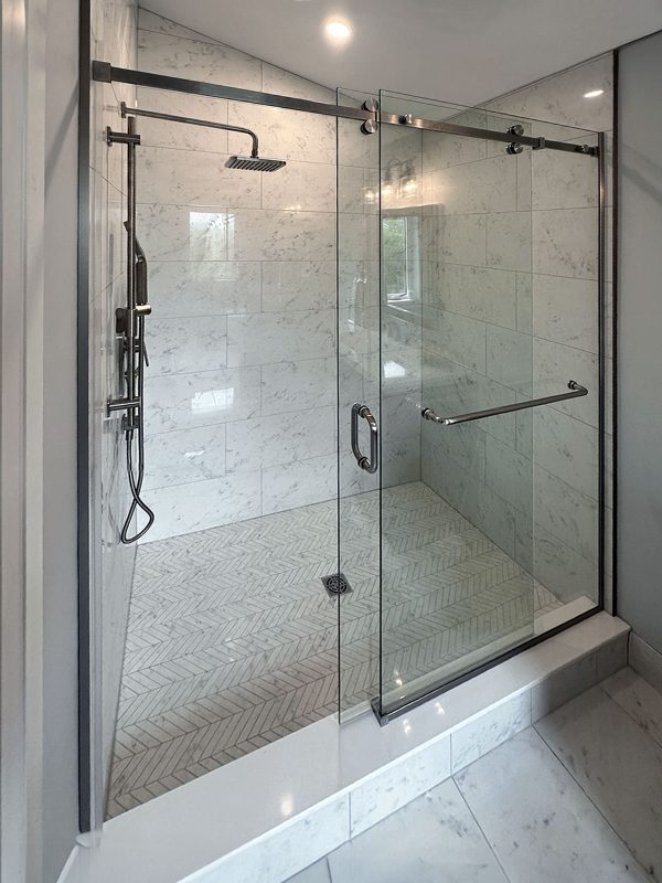 project fort showers wall to wall chrome slider