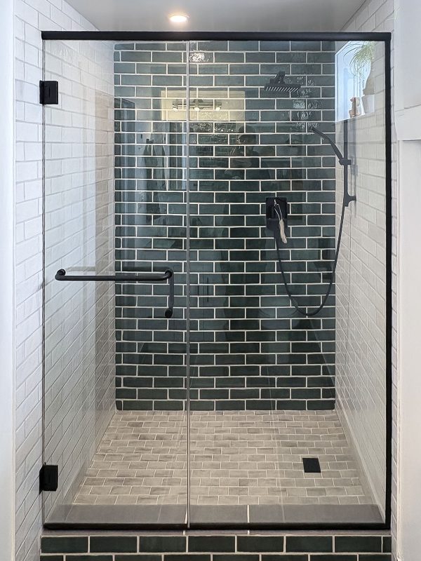 project fort showers wall to wall satin black swing